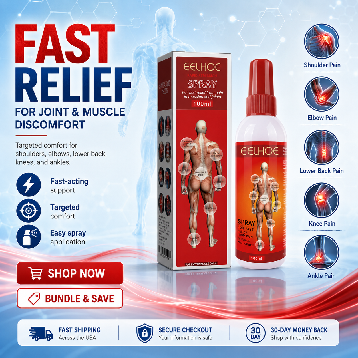 Targeted Relief Spray – Daily Muscle & Joint Comfort -$AC