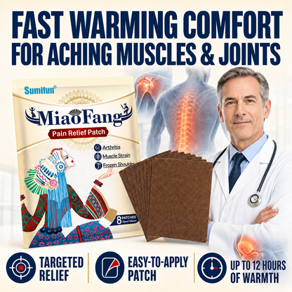 Pain Relief Patch — Warming Herbal Patches for Back, Muscle & Joint Comfort-CU
