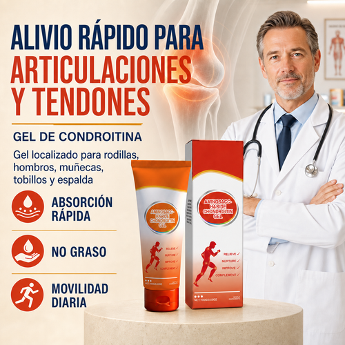 Gel de Condroitina para Articulaciones – Gel Refrescante de Rápida Absorción para Rodillas, Hombros y Espalda-CU