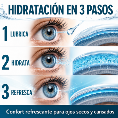 Gotas Oculares Hidratantes HOUKEA – Confort Refrescante para Ojos Secos, Rojos y Cansados-CU