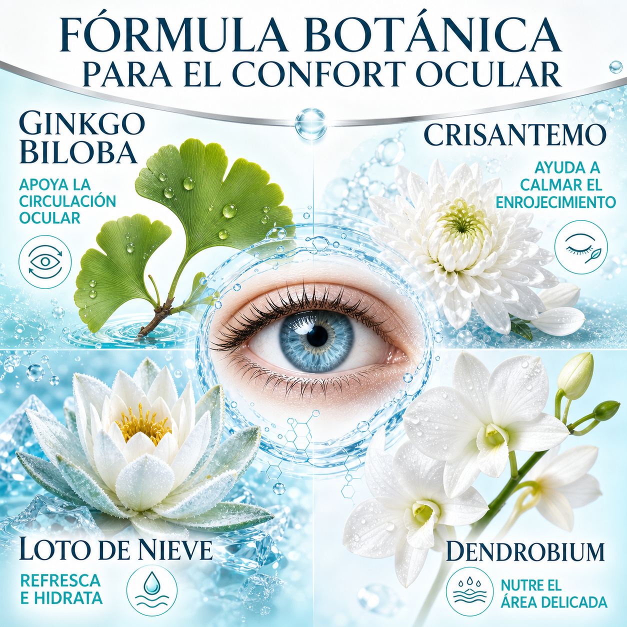 Gotas Oculares Hidratantes HOUKEA – Confort Refrescante para Ojos Secos, Rojos y Cansados-CU