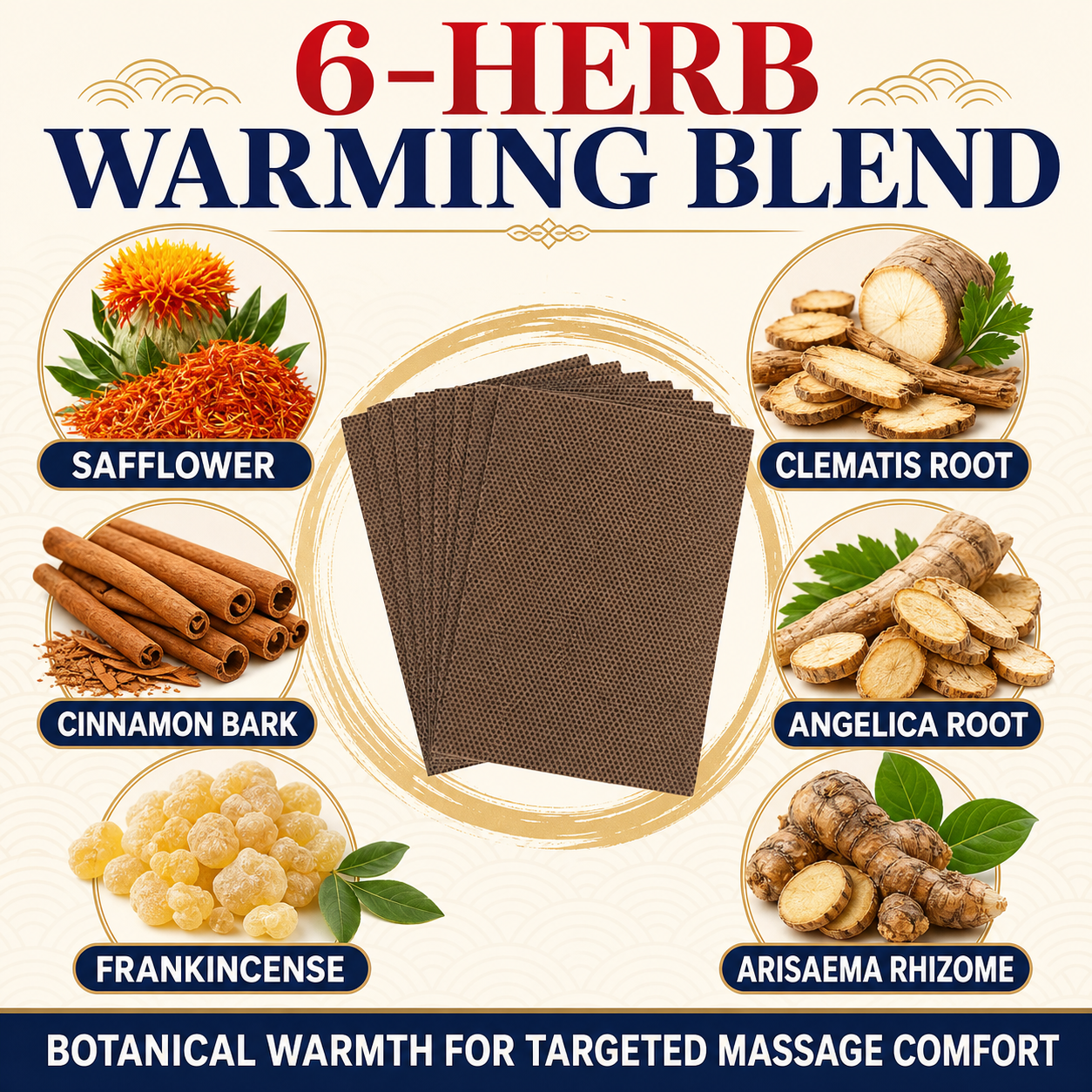Pain Relief Patch — Warming Herbal Patches for Back, Muscle & Joint Comfort-CU