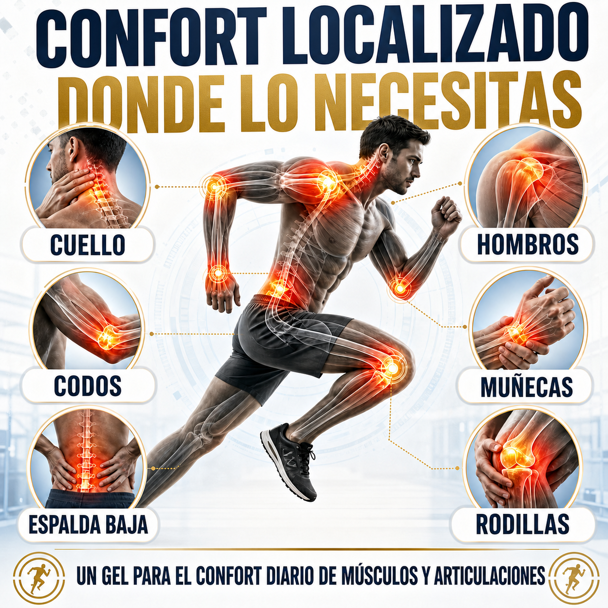 Gel Térmico para Masaje Muscular y Articular | Soothing Massage Thermal Gel-CU