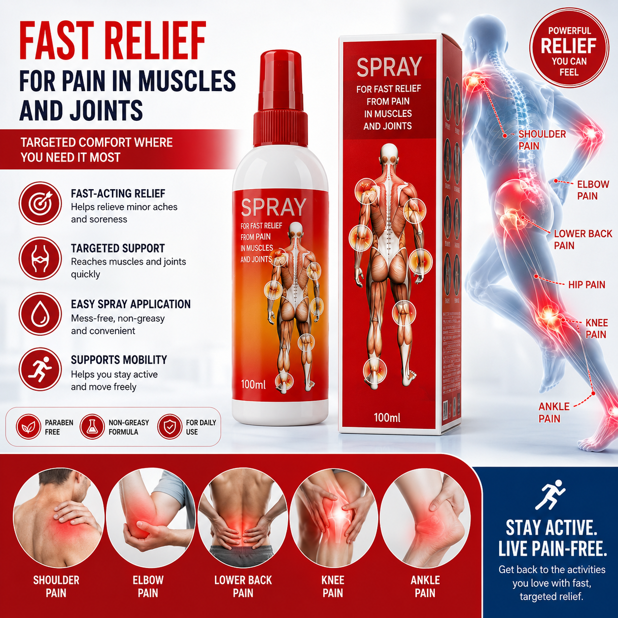 Targeted Relief Spray – Daily Muscle & Joint Comfort  -$AC