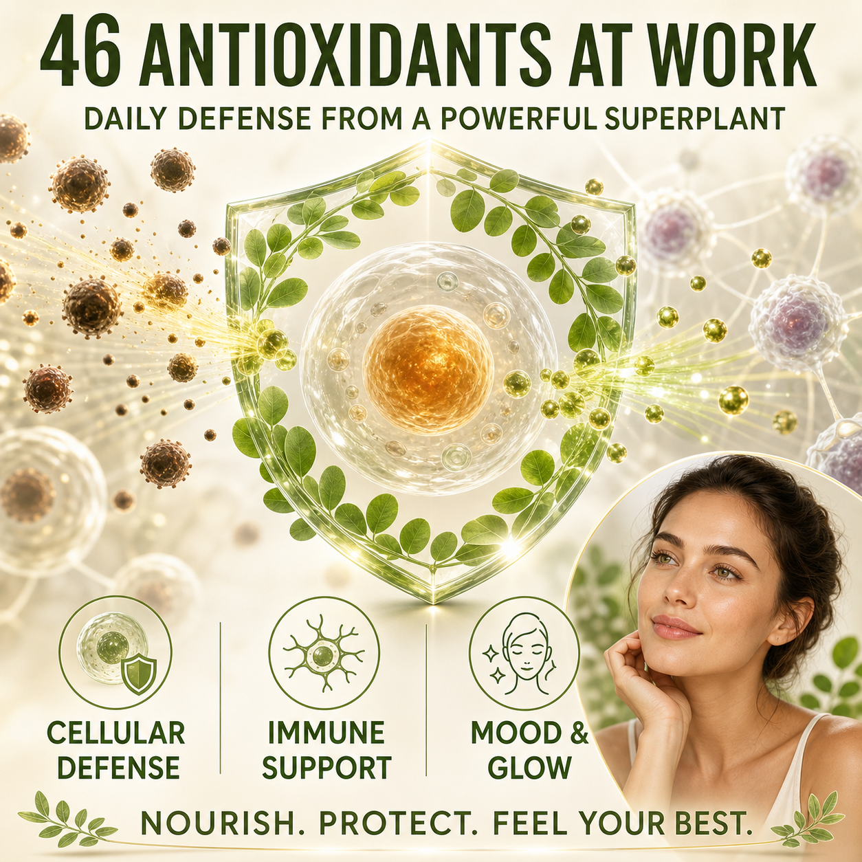Docteat Moringa Leaf Extract Capsules – Daily Metabolic, Immune & Energy Support-CU