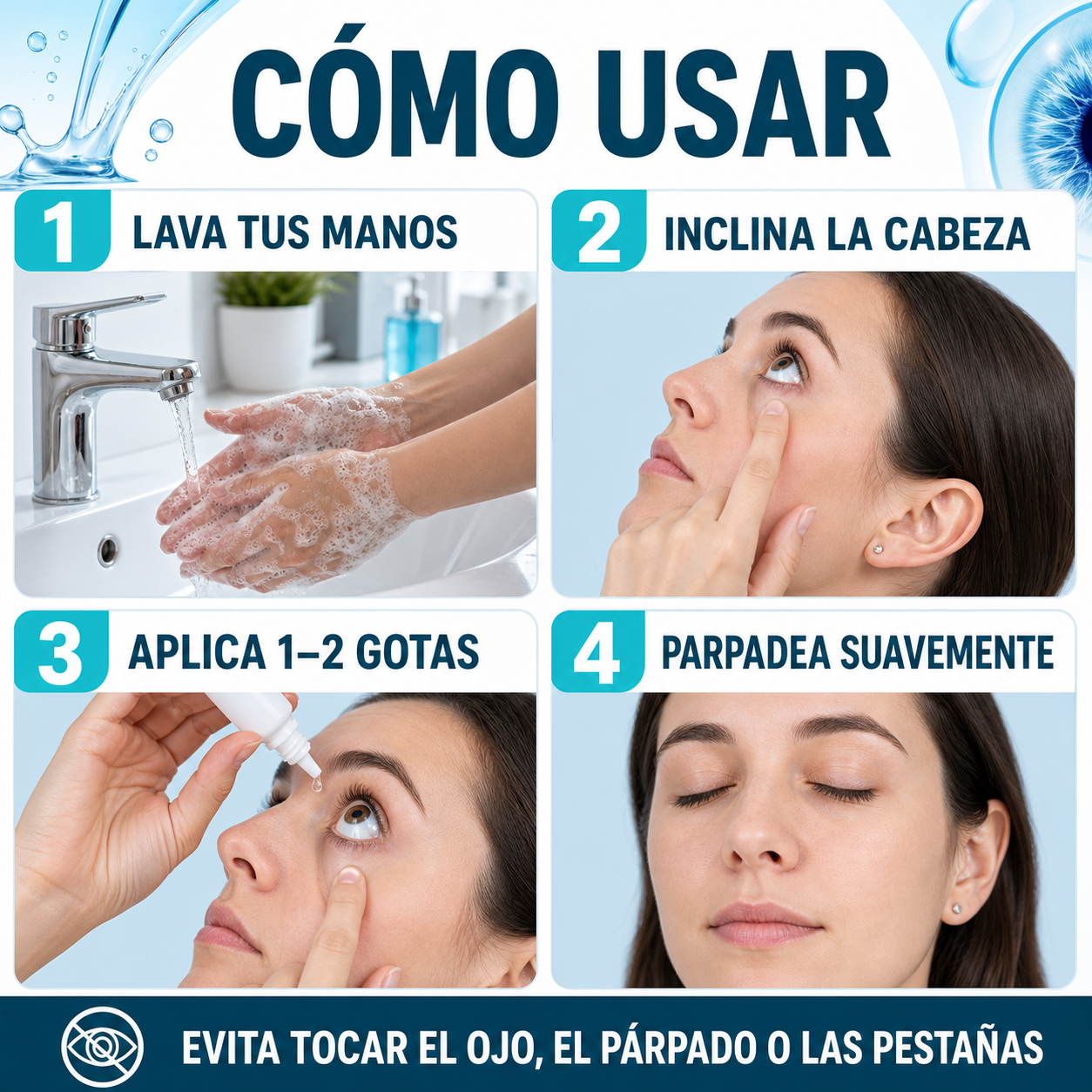 Gotas Oculares Hidratantes HOUKEA – Confort Refrescante para Ojos Secos, Rojos y Cansados-CU