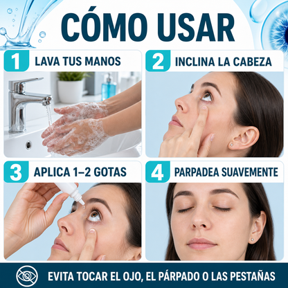 Gotas Oculares Hidratantes HOUKEA – Confort Refrescante para Ojos Secos, Rojos y Cansados-CU