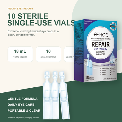 Single Use Repair Eye Drops – Soothe Red Eyes, Fix Blurry Cloudy Vision, Gentle Support for Cataract & Glaucoma-CU