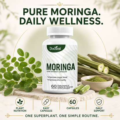 Docteat Moringa Leaf Extract Capsules – Daily Metabolic, Immune & Energy Support-CU