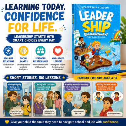 A fun comic book that helps kids learn confidence, communication, kindness, and how to handle difficult social situations-YQ