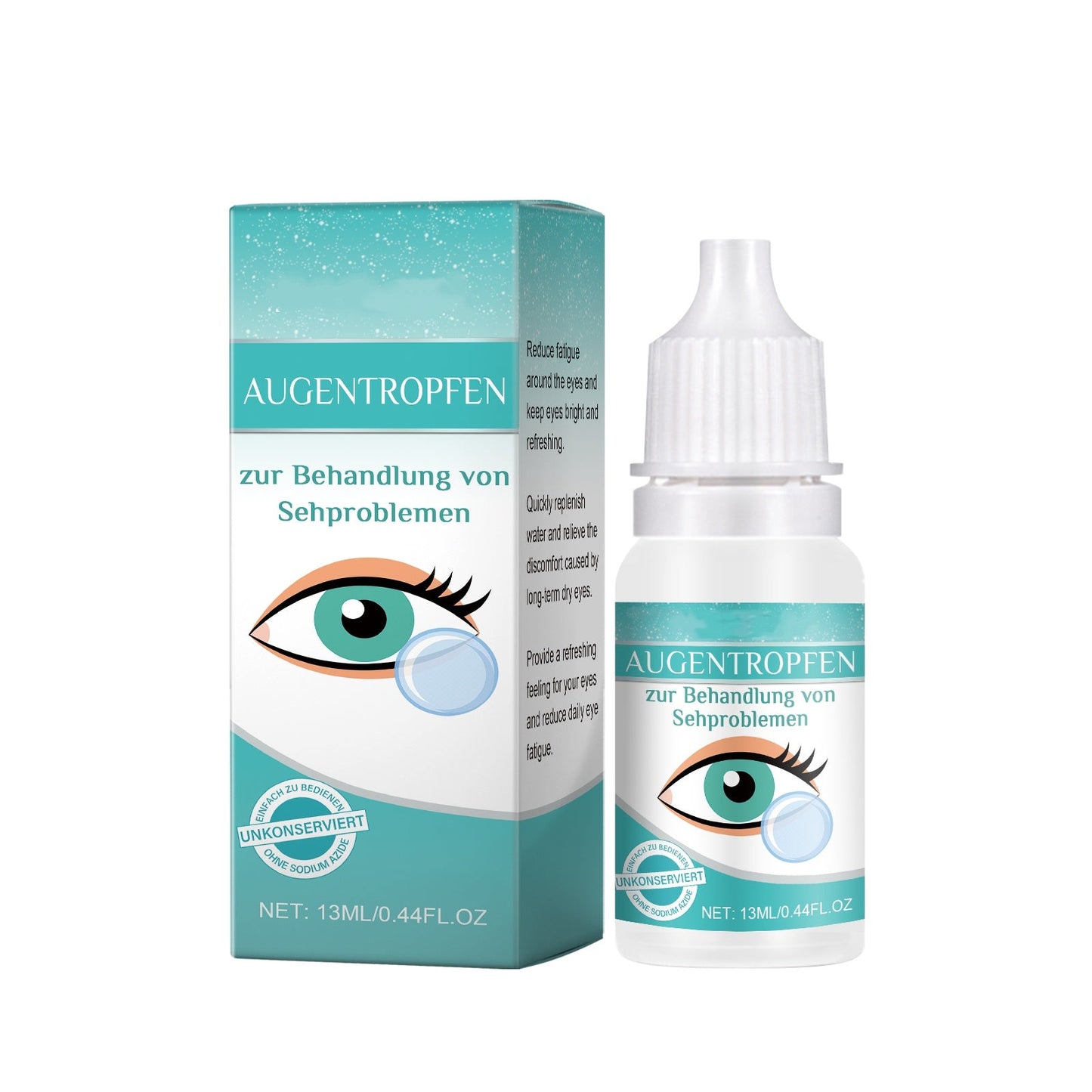 Professional Medical Eye Drops - Hydrating Eye Care Solution for Dry Eyes, Irritation & Eye Fatigue-CU