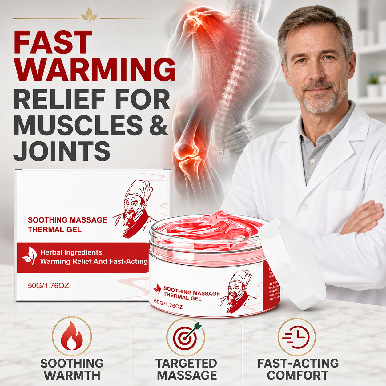 Fast-Acting Warming Muscle & Joint Relief Gel-CU