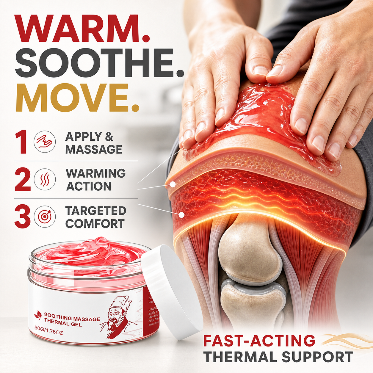 Fast-Acting Warming Muscle & Joint Relief Gel-CU